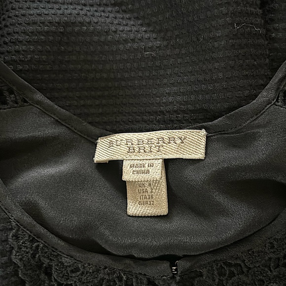 Burberry Brit Authenticated Black Embroidery Cotton Sleeveless Dress *Sz 2* 🌺🌺 - Picture 6 of 7
